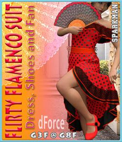 dForce Flirty Flamenco Suit for Genesis 8 and Genesis 3 Female