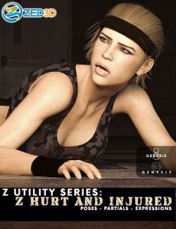 Z Utility Series: Hurt and Injured- Poses, Partials and Expressions for Genesis 3 and 8