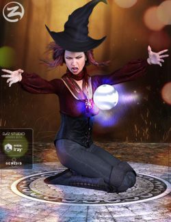 Z Wicked Sorcery- Prop, Poses and Expressions for Genesis 8 Female and Mabel 8