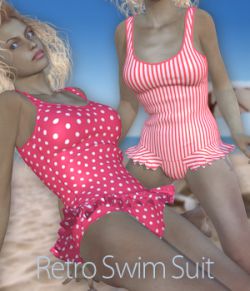 Retro Swim Suit for V4 and Poser