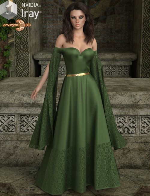 VERSUS - dForce July Gown for Genesis 8 Females | 3d Models for