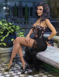 dForce Corset Skirt Outfit for Genesis 8 Female(s)