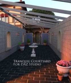 Tranquil Courtyard for DAZ Studio