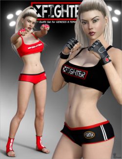 X Fighter Outfit Set for Genesis 8 Female(s)