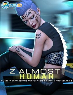 Z Almost Human - Poses and Expressions for Genesis 8 Female and Zelara 8