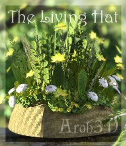 Arah3D The Living Hat for Genesis 8 Male and Female