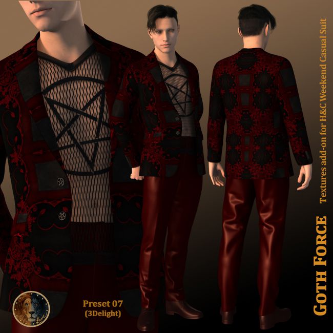 Goth Force for H&C Weekend Casual Suit for Genesis 8 Male