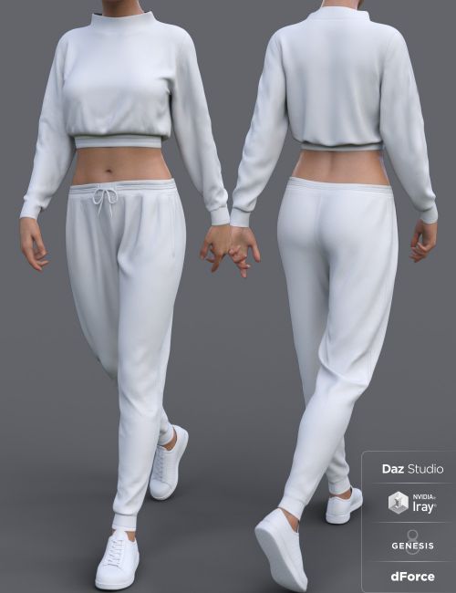 dForce Sporty Babe Outfit for Genesis 8 Female(s)