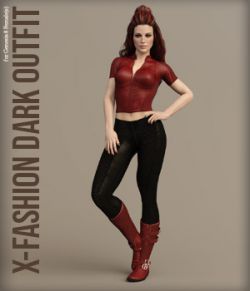 X-Fashion Dark Outfit for Genesis 8 Females