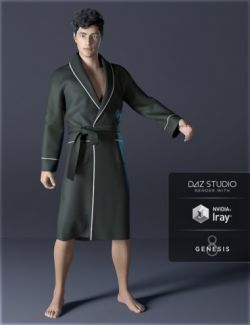 dForce H&C Bathrobe for Genesis 8 Male(s)