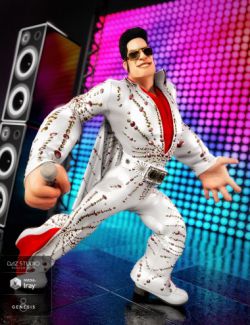 dForce King of Rock n Roll Outfit for Genesis 8 Male(s)