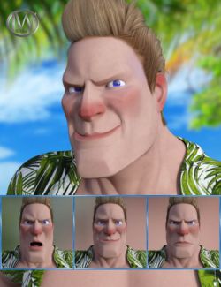 Cartoon Guy - Expressions for Genesis 8 Male and Toon Dwayne 8