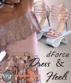 dForce Lorena Dress and Footwear Outfit for G8F