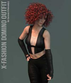 X-Fashion Domino Outfit for Genesis 8 Females