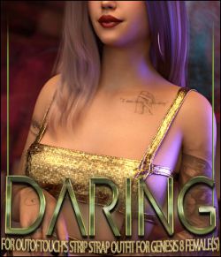 Daring for Strip Strap Outfit for Genesis 8 Females