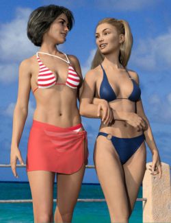 dForce RealFit Ring Bikini & Wrap for Genesis 3 and 8 Female(s)