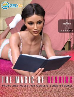 Z The Magic of Reading - Prop and Poses for Genesis 3 and 8 Female