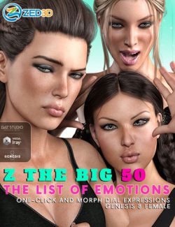 Z The Big 50: The List of Emotions for Genesis 8 Female