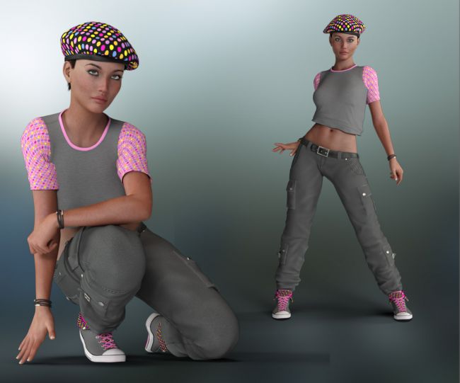 RP Fresh Girl for the RP Girl Gear Pack | Clothing for Poser and Daz Studio