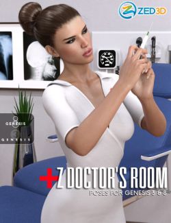 Z Doctor's Room Poses for Genesis 3 & 8