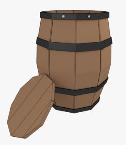 Barrel Low Poly - Extended License