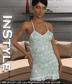 InStyle- JMR dForce Cute Lace Nightdress for G3F and G8F