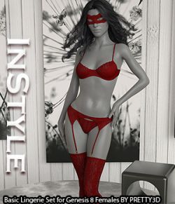 InStyle- Basic Lingerie Set for Genesis 8 Females