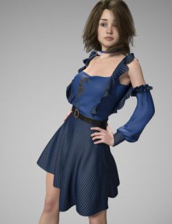 dForce Corset Skirt Outfit Textures