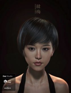 Hann Mei and Hann Mei Short Hair for Genesis 8 Female