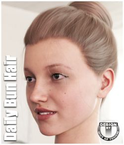 Daily Bun Hair for Genesis 3 and 8 Females