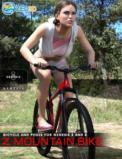 Z Mountain Bicycle and Poses for Genesis 3 and 8