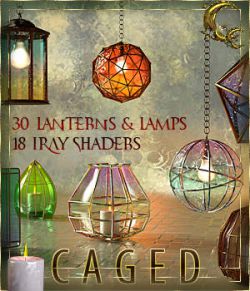 Caged Lanterns and Lamps for DAZ