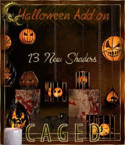 Caged Lanterns- Halloween Add on for DAZ