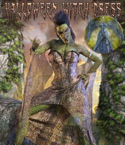 Halloween Witch Dress for Genesis 8 Females