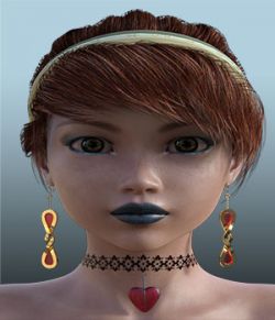 Necklace & Earrings For Genesis 8 Female