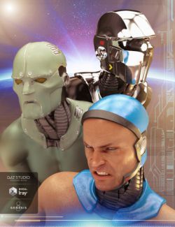 ArcWar Cybernetic Heads for Genesis 8 Male