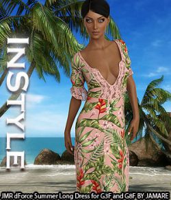 InStyle- JMR dForce Summer Long Dress for G3F and G8F