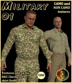 Military 01 for H&C Checkered Shirt Outfit for G8M