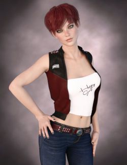 X-Fashion Happy Girls Outfit for Genesis 8 Female(s)