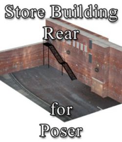 Store Building Rear- for Poser