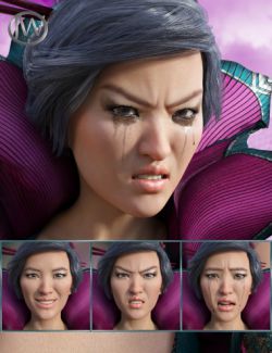 Brave Girl- Expressions for Genesis 8 Female and Mei Lin 8