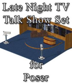 Late Night TV Show Set - for Poser