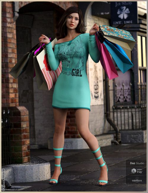 Dforce Personal Shopper Outfit Accessories And Poses For Genesis 8 Females 3d Models For 5494