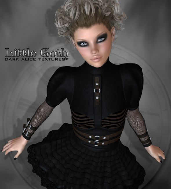 Goth Girl Outfit for Genesis 3 Female(s)