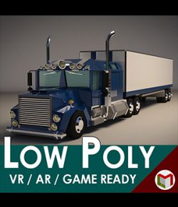 Low-Poly Cartoon Lorry Truck