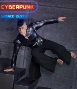 dForce CyberPunk Outfit for Genesis 8 Male