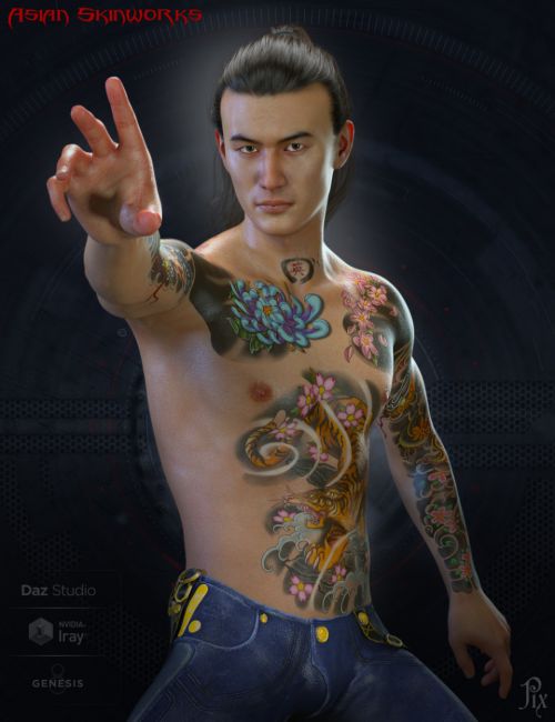 Tattoo for Genesis 3 Female(s) | Daz 3D