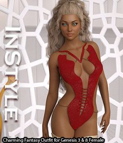 InStyle - Charming Fantasy Outfit for Genesis 3 & 8 Female