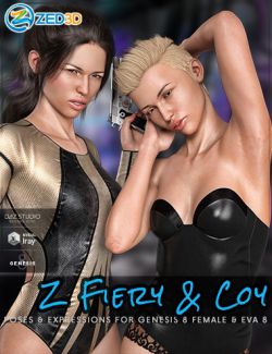 Z Fiery and Coy- Poses and Expressions for Genesis 8 Female and Eva 8