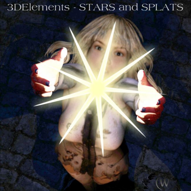 Click here to see preview images for "3D Elements - Stars and Splats for Poser and Daz Studio" 3D Elements - Stars and Splats for Poser and Daz Studio